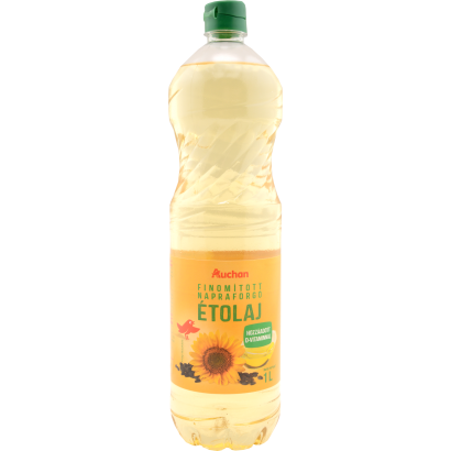 Auchan Kedvenc  Finomított napraforgó étolaj hozzáadott D-vitaminnal 1 l