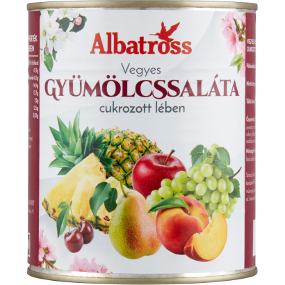 Albatross vegyes gyümölcssaláta cukrozott lében 820 g
