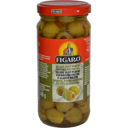 Figaro zöld olívabogyó paprikakrémmel töltve 240g/140g