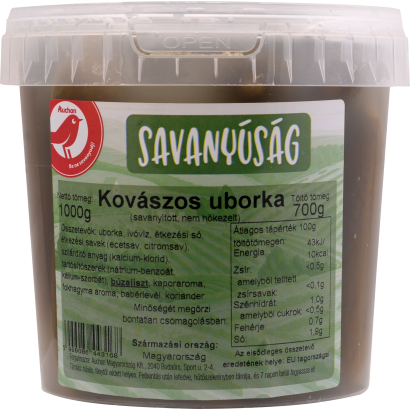 Auchan Kedvenc Kovászos uborka vödrös 700 g