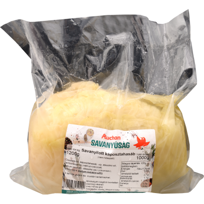 Auchan Kedvenc Savanyított káposztahasáb zacskós 1 kg