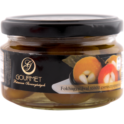 Fokhagymával töltött csípős cseresznyepaprika savanyúság 150g