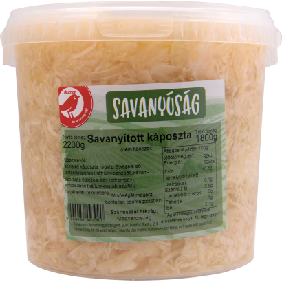 Auchan Kedvenc Savanyított káposzta vödrös 1,8 kg