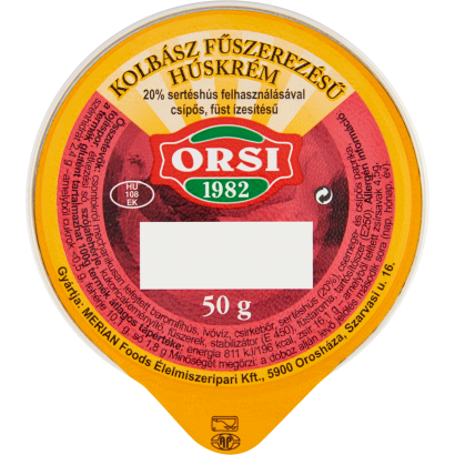Orsi kolbász fűszerezésű húskrém 50 g