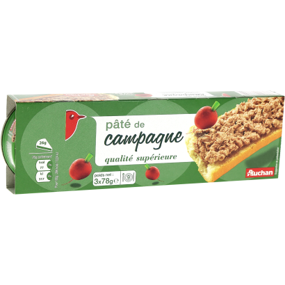 Auchan Kedvenc Sertés pástétom  3 x 78 g