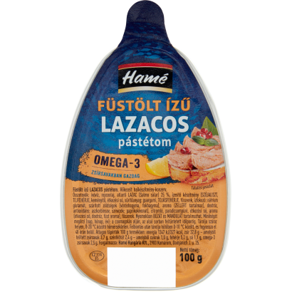 Hamé füstölt ízű lazacos pástétom 100 g