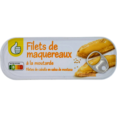 Auchan Tipp makrélafilé mustáros szószban 169/84,5 g