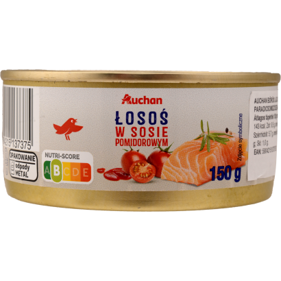 Auchan Kedvenc lazac paradicsomszósz 150 g