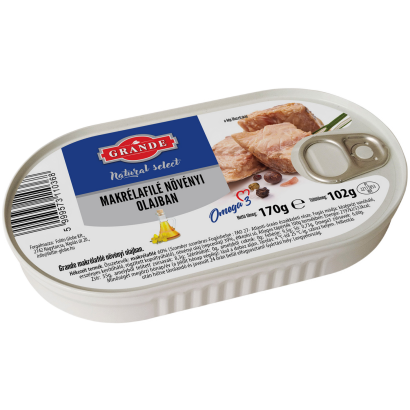 GRANDE makrélafilé növényi olajban 170 g