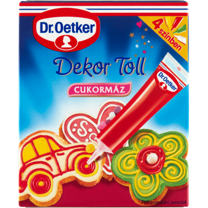 Dr. Oetker Dekor Toll cukormáz 4 színben 4 x 19 g (76 g)