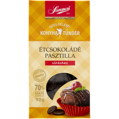Szerencsi Konyhatündér étcsokoládé pasztilla sütéshez 90 g