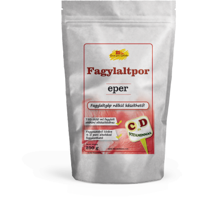 Tejszínes eper fagylaltpor 250 g