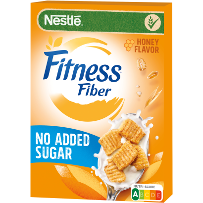 Nestlé Fitness Fiber méz ízű gabonapehely teljes értékű búzával, édesítőszerrel 310 g