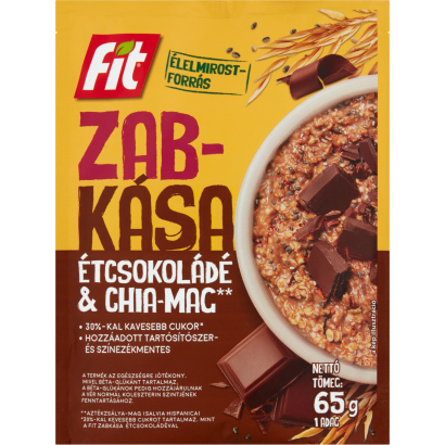 Fit zabkása chia-maggal és étcsokoládéval 65 g