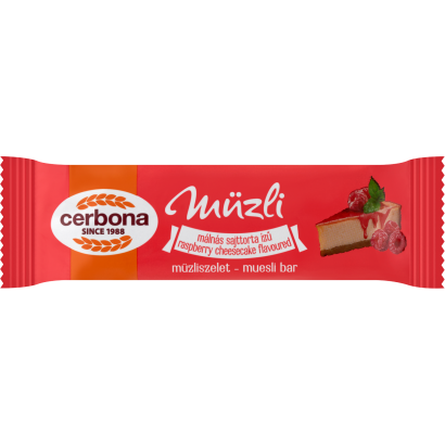 Cerbona málnás sajttorta ízű müzliszelet 20 g