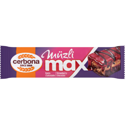 Cerbona Müzli Max epres-csokoládés müzliszelet 30 g