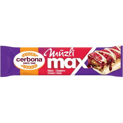 Cerbona Müzli Max málnás-citromos müzliszelet 30 g
