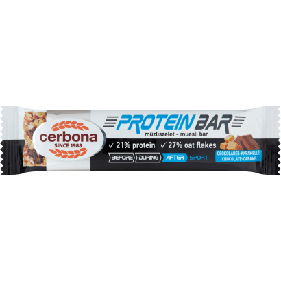 Cerbona Protein fehérjében gazdag csokoládés-karamellás müzliszelet 35 g