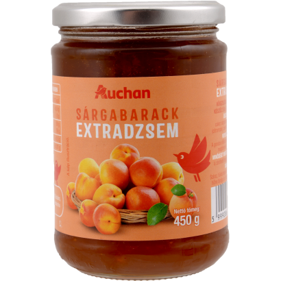 Auchan Kedvenc sárgabarack extradzsem 450 g