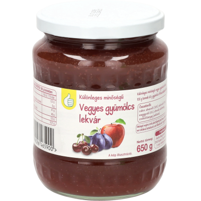 Auchan Tipp vegyes gyümölcslekvár 650 g