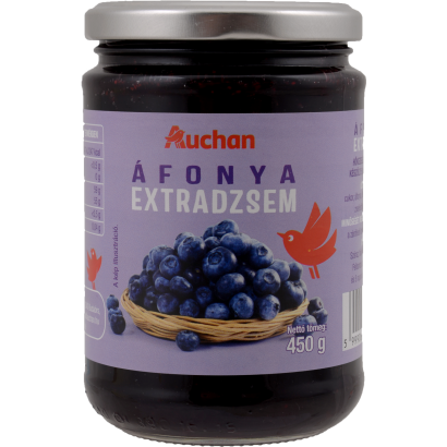 Auchan Kedvenc áfonya extradzsem 450 g