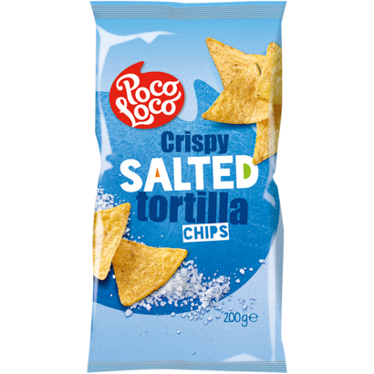 Poco Loco Tortilla enyhén sózott kukoricachips 200 g