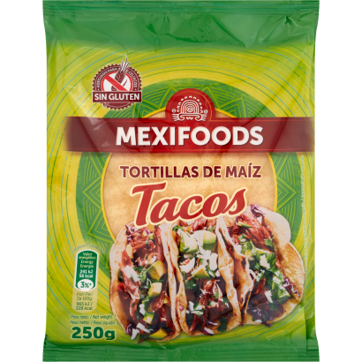 Mexifoods Tacos tortilla kukoricalisztből 10 db 250 g