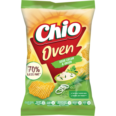 Chio Oven kemencében sütött hagymás-tejfölös ízű burgonyachips 50 g