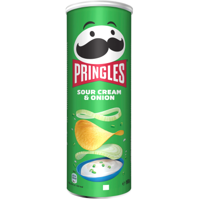 Pringles hagymás-tejfölös ízesítésű sós snack 165 g