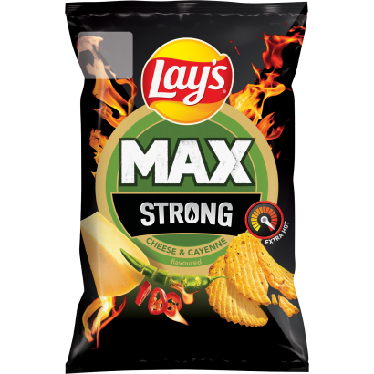 Lay's Max Strong sajt és csípőspaprika ízű burgonyachips 55 g