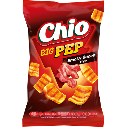 Chio Big Pep Smoky bacon ízű búza-burgonyasnack 65 g