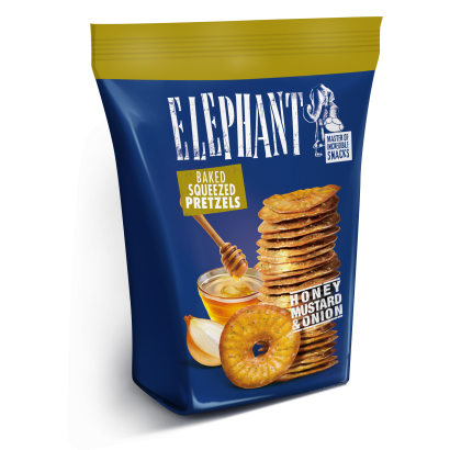 Elephant chips-tallér mézes-mustáros és hagymás fűszerezéssel 70 g