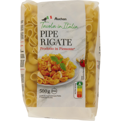 Auchan Kedvenc Tavola In Italia Pipe Rigate durum száraztészta 500 g