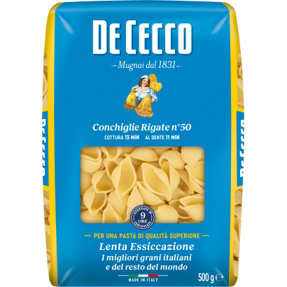 De Cecco Conchiglie Rigate tészta 500 g