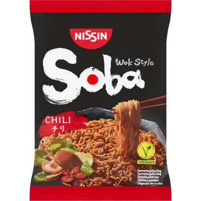 Nissin Soba Wok Style instant tészta búzalisztből chili ízesítő szósszal 111 g