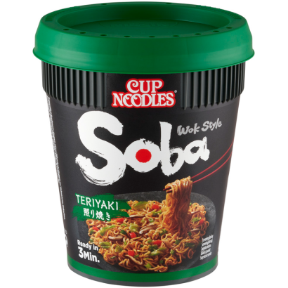 Nissin Cup Noodles Soba instant tészta búzalisztből teriyaki ízesítő szósszal 90 g