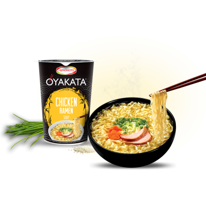 Oyakata instant japán tésztaleves csirke ízesítéssel 63 g