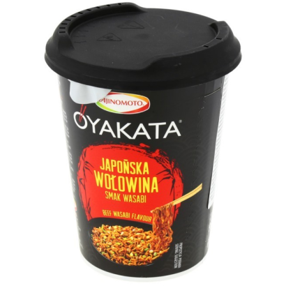 Oyakata instant étel szósszal és noodle típusú tésztával wasabi marhahús ízesítéssel 93 g