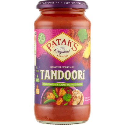Patak's Tandoori paradicsomos és tejszínes szósz hagymával, mandulával és füstölt paprikával 450 g