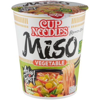 Cup Noodles Miso instant tésztaleves miso ízesítéssel és szárított zöldségekkel japán módra 67 g