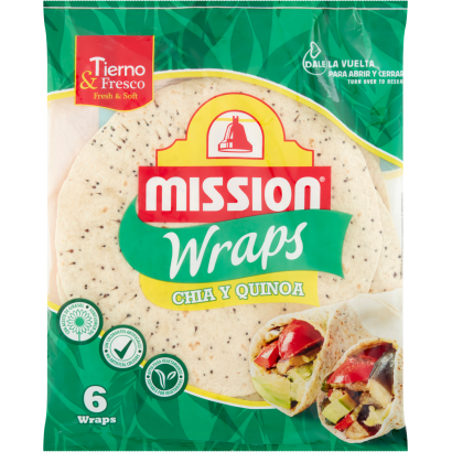 Mission Wraps búzalisztből készült tortilla chiamaggal és quinoával 6 db 370 g