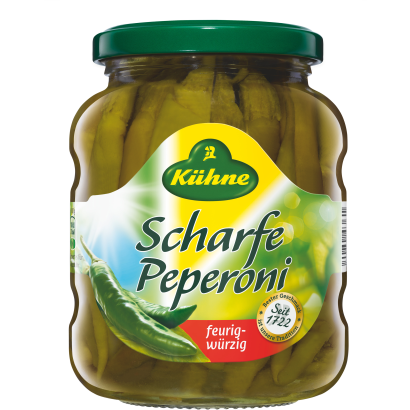 Kühne csípős zöld pepperóni 300 g
