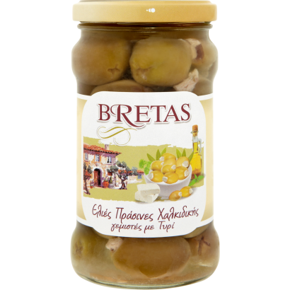 Bretas zöld olajbogyó feta sajttal töltve 290 g