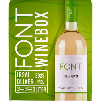 Font Kunsági Irsai Olivér fehér, száraz bor 11,5% 3 l