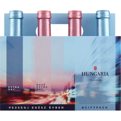 Hungaria #CityPack különlegesen száraz minőségi pezsgő 4 x 0,2 l