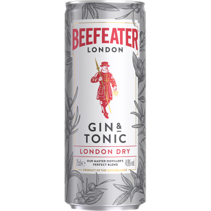 Beefeater alkoholos üdítőital ginből és tonikból 4,9% 0,25 l