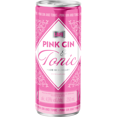Lafi Pink Gin-Tonic alkoholos szénsavas ital 4,9% 0,25L
