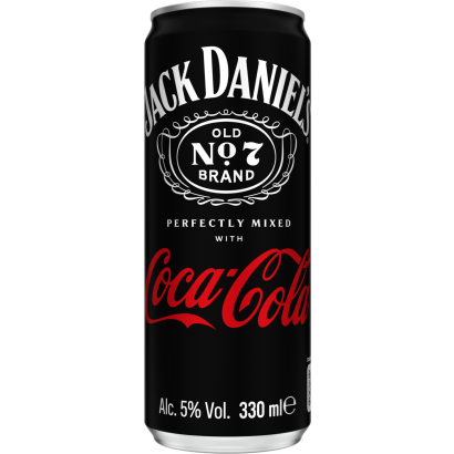 Coca-Cola és Jack Daniel's Tenessee Whiskey alkoholos szénsavas üdítőital 5% 330 ml