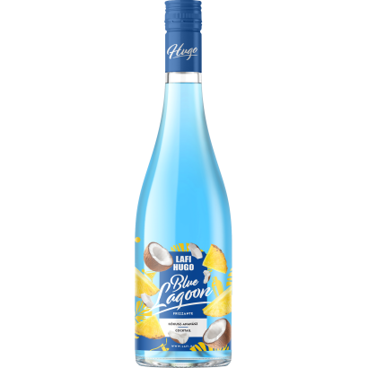 Lafi Hugo Blue Lagoon kókusz-ananász ízű szénsavas boralapú koktél 7% 0,75 l
