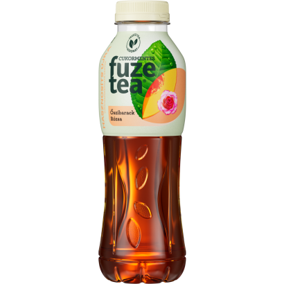 Fuze Tea energiamentes, szénsavmentes őszibarack- és rózsaízű üdítőital fekete tea kivonattal 500 ml